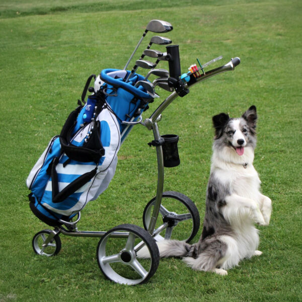 Yorrx® Slim Lion 4S Pro Golftrolley (Edelstahl) - PLUS